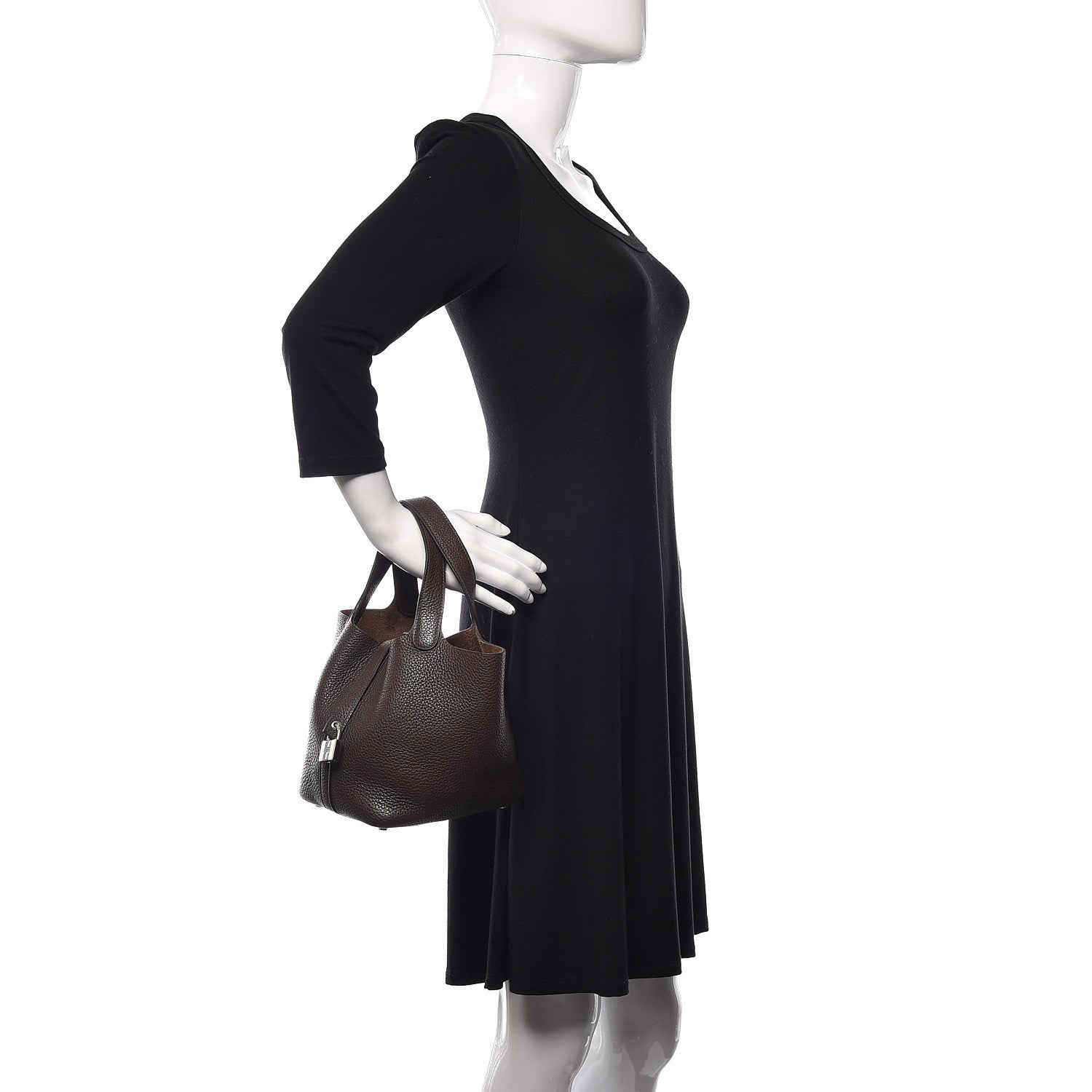 Hermes Taurillon Clemence Picotin 18 PM Cafe 2 of 11