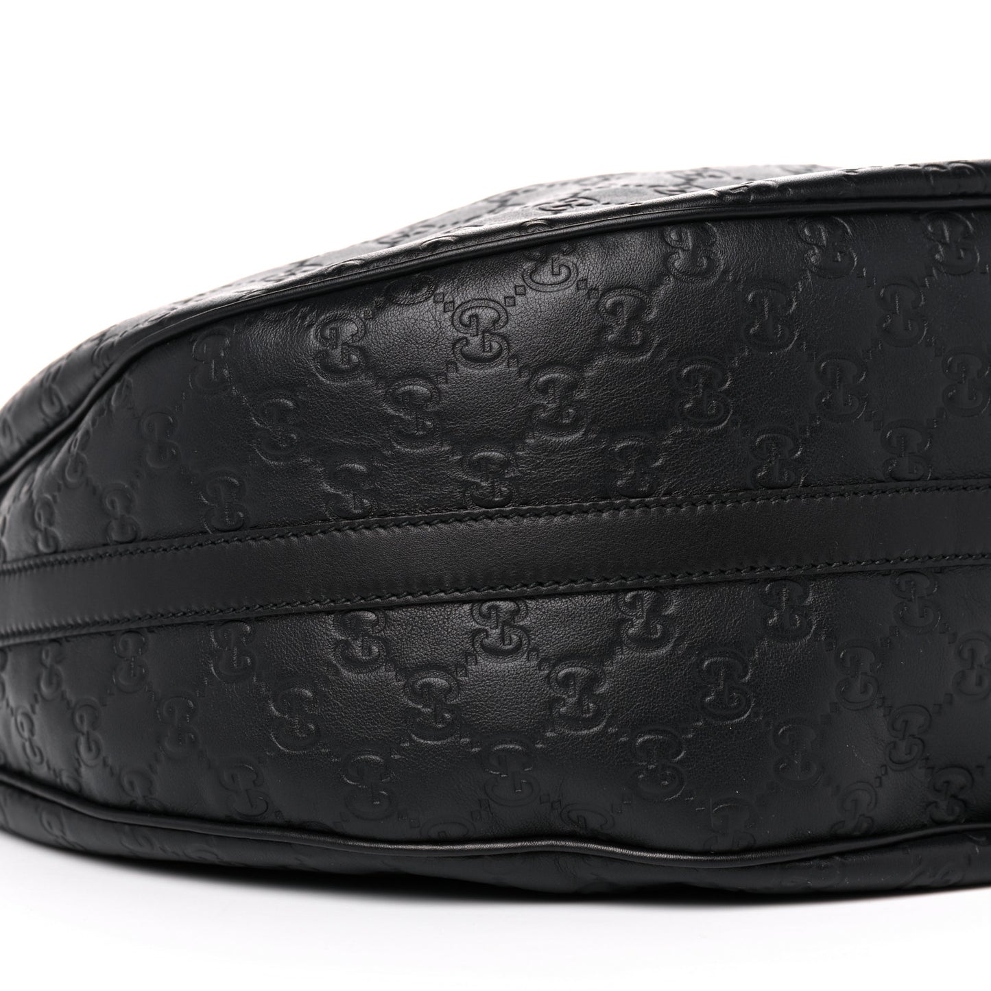 Guccissima Large GG Twins Hobo Black