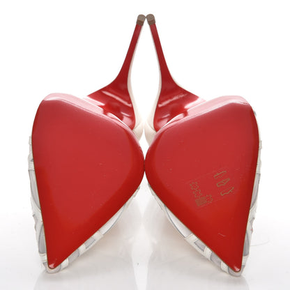 Christian Louboutin Nappa Patent Tititata 100 Pumps 41 Latte 5 of 8