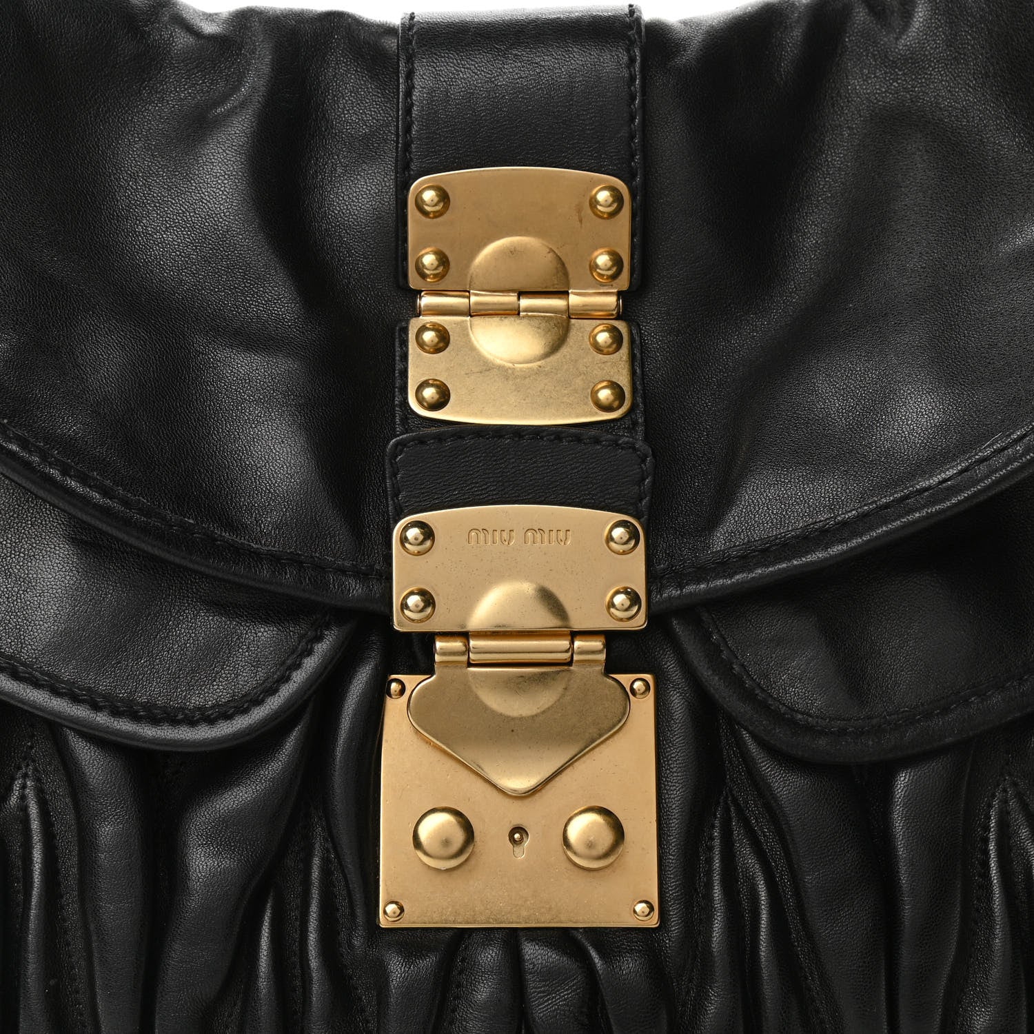 Miu Miu Nappa Matelasse Coffer Hobo Black 8 of 12