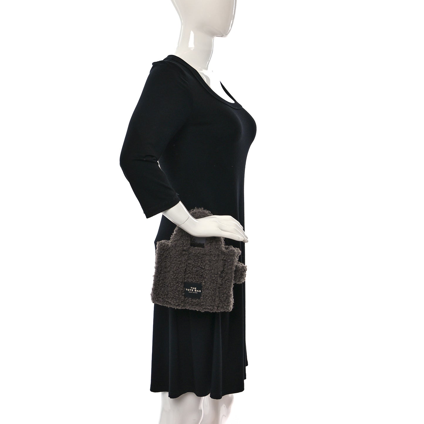 Polyester Cotton Mini The Teddy Traveler Tote Bag Grey