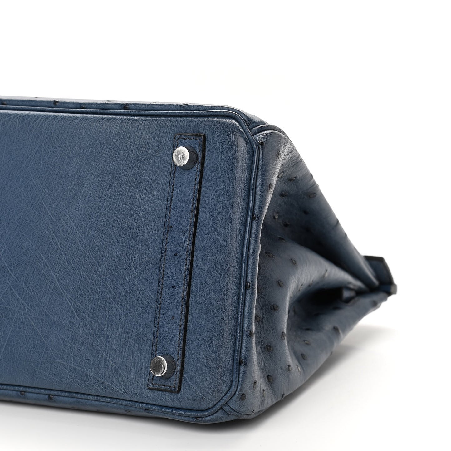 Ostrich Birkin 30 Bleu Roi