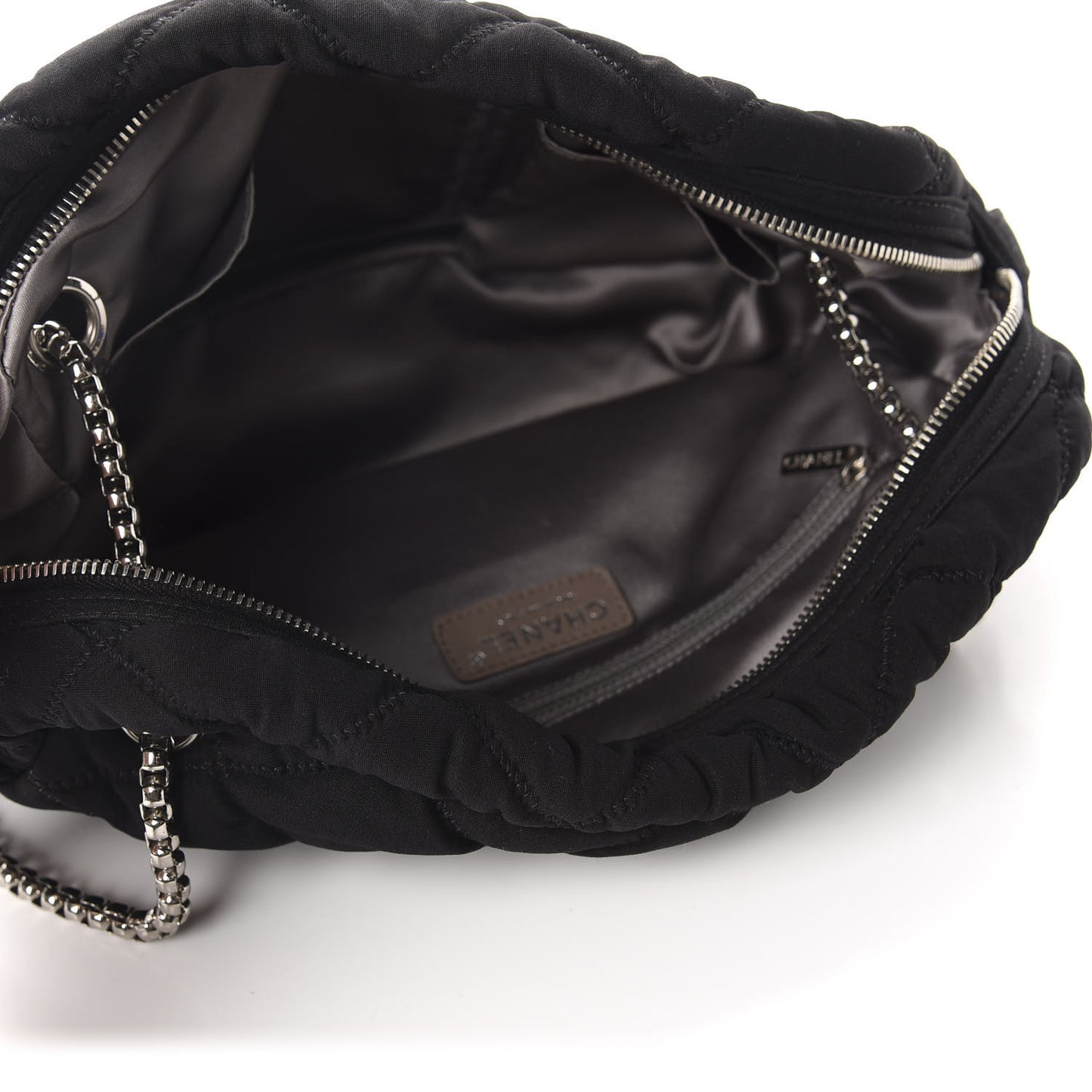 Nylon Bubble Quilt Shoulder Bag Black