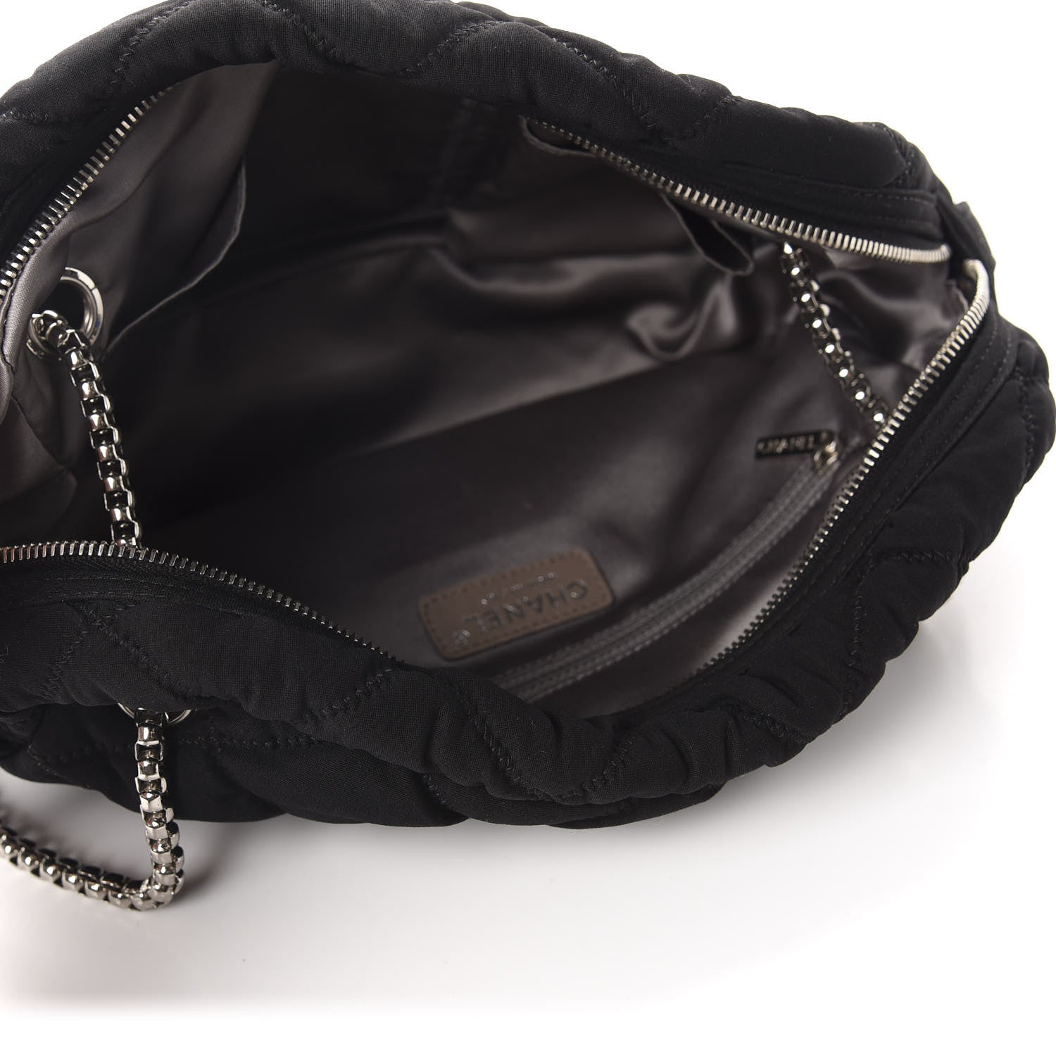 Chanel Nylon Bubble Quilt Shoulder Bag Black 5 of 10