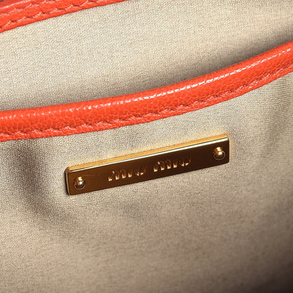Miu Miu Goatskin Madras Bauletto Orange 7 of 9