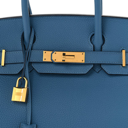 Hermes Togo Birkin 30 Bleu Azur 7 of 12