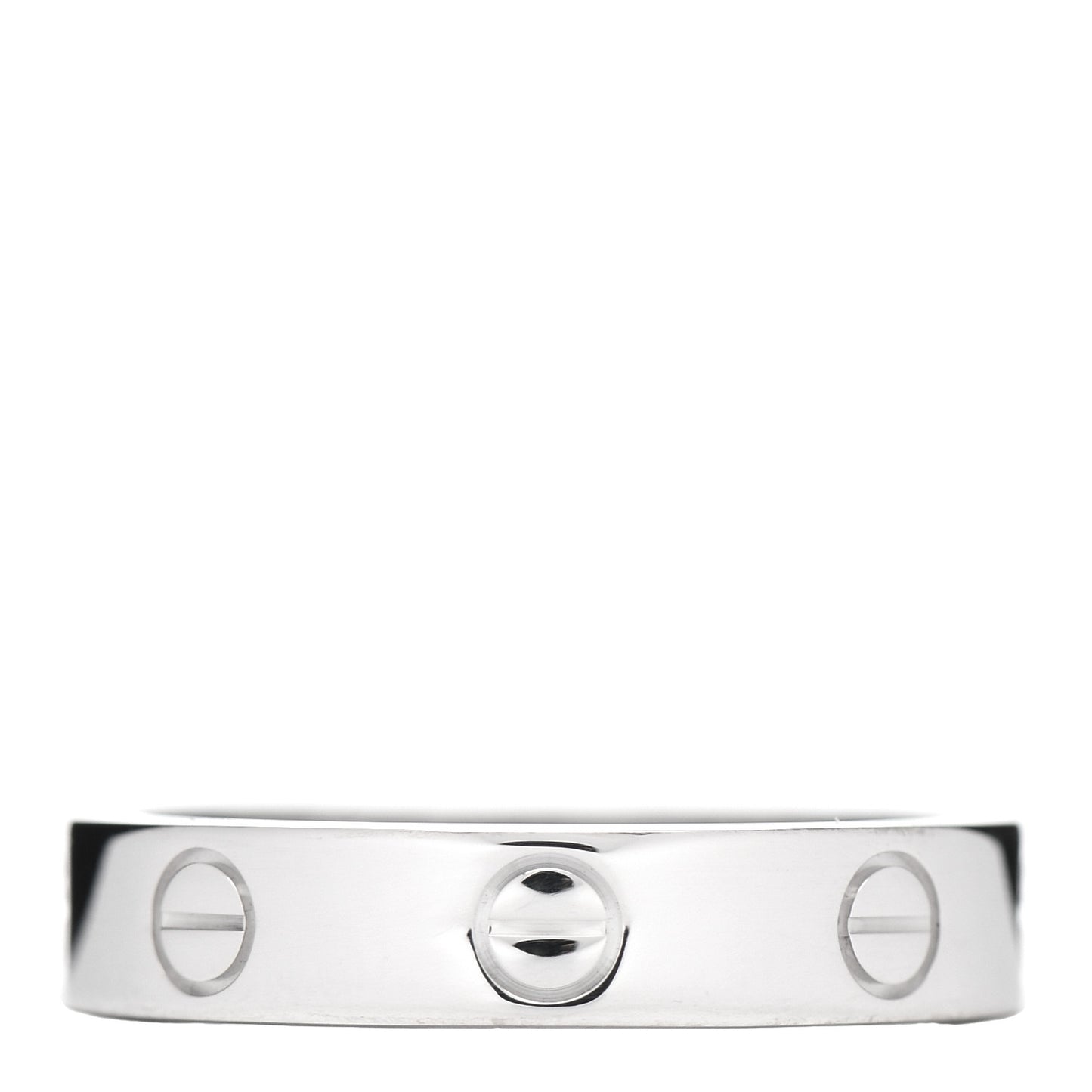 18K White Gold Diamond 4mm LOVE Wedding Band Ring 51 5.5