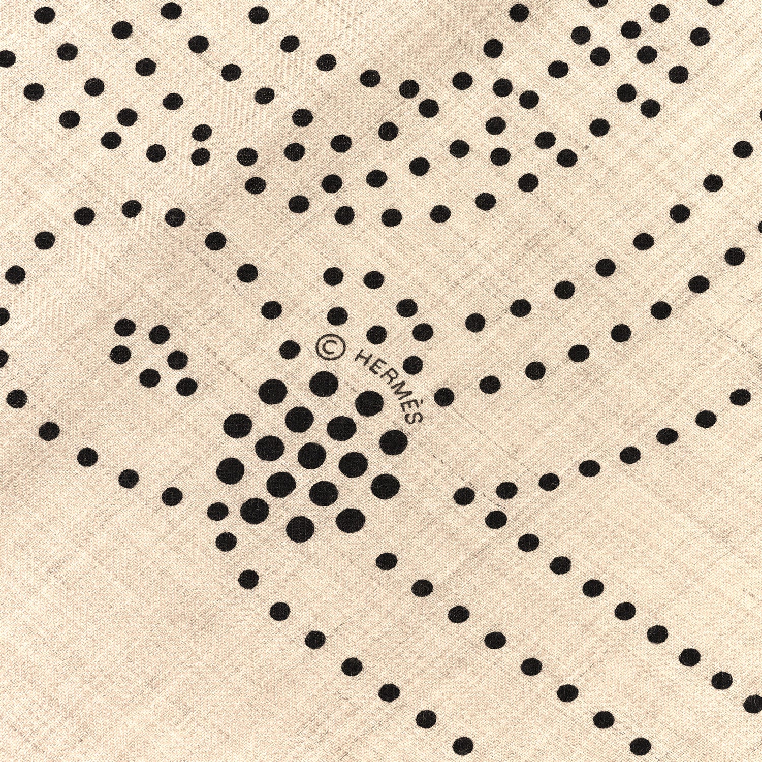 Hermes Cashmere Silk Brandebourgs Points Shawl 140 Naturel Black Vermillon 3 of 4