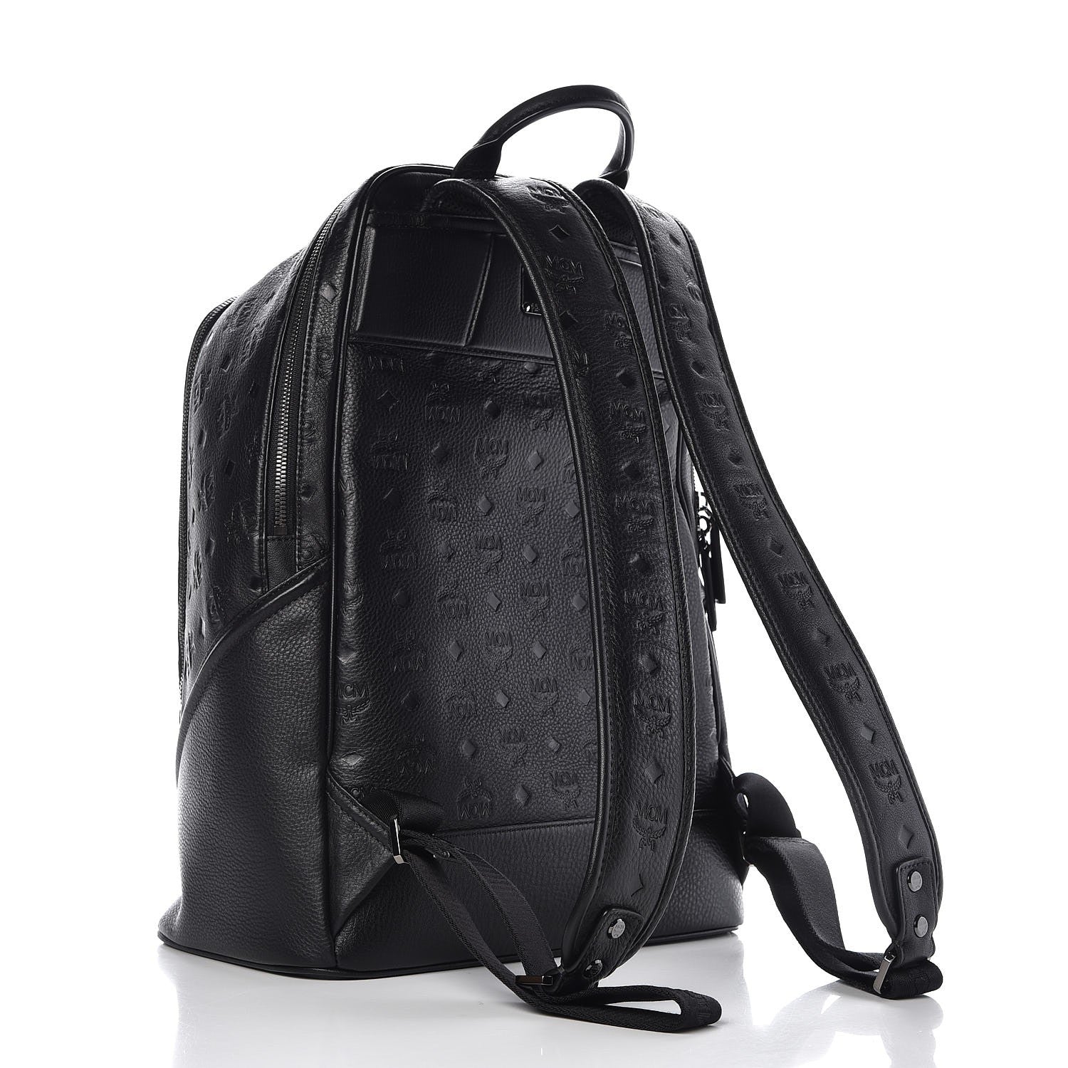 MCM Calfskin Ottomar Monogram Duke Backpack Black 3 of 17