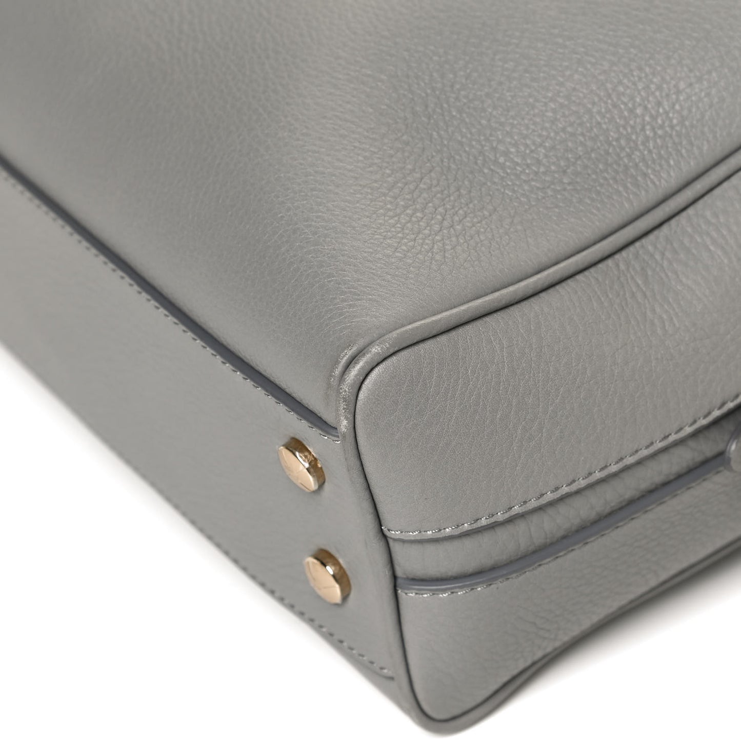 Soft Grain Calfskin Half Cube Bag Bright Cloud Grey