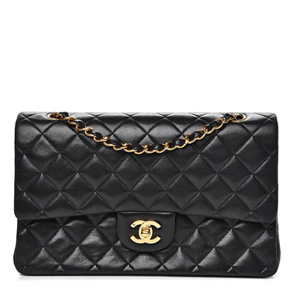 Chanel Lambskin Quilted Medium Double Flap Black 1 of 18