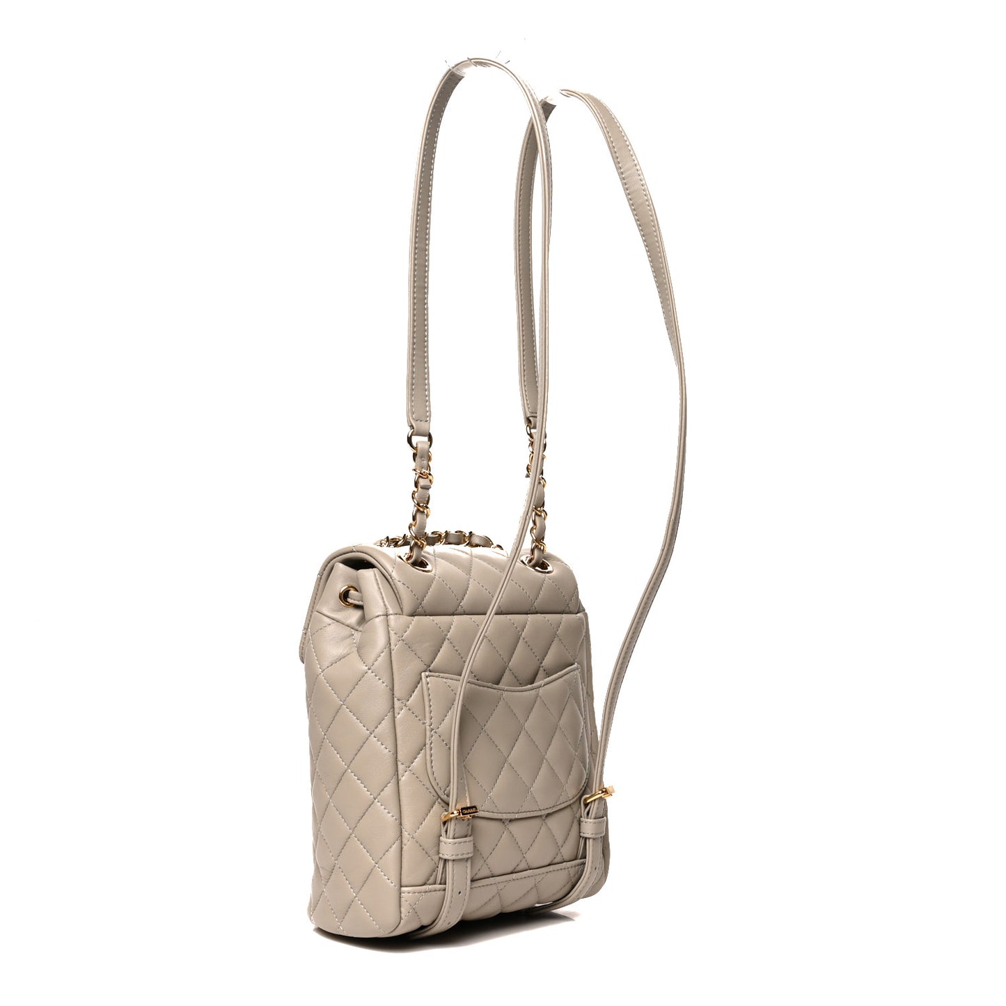 Calfskin Quilted Mini Urban Spirit Backpack Grey