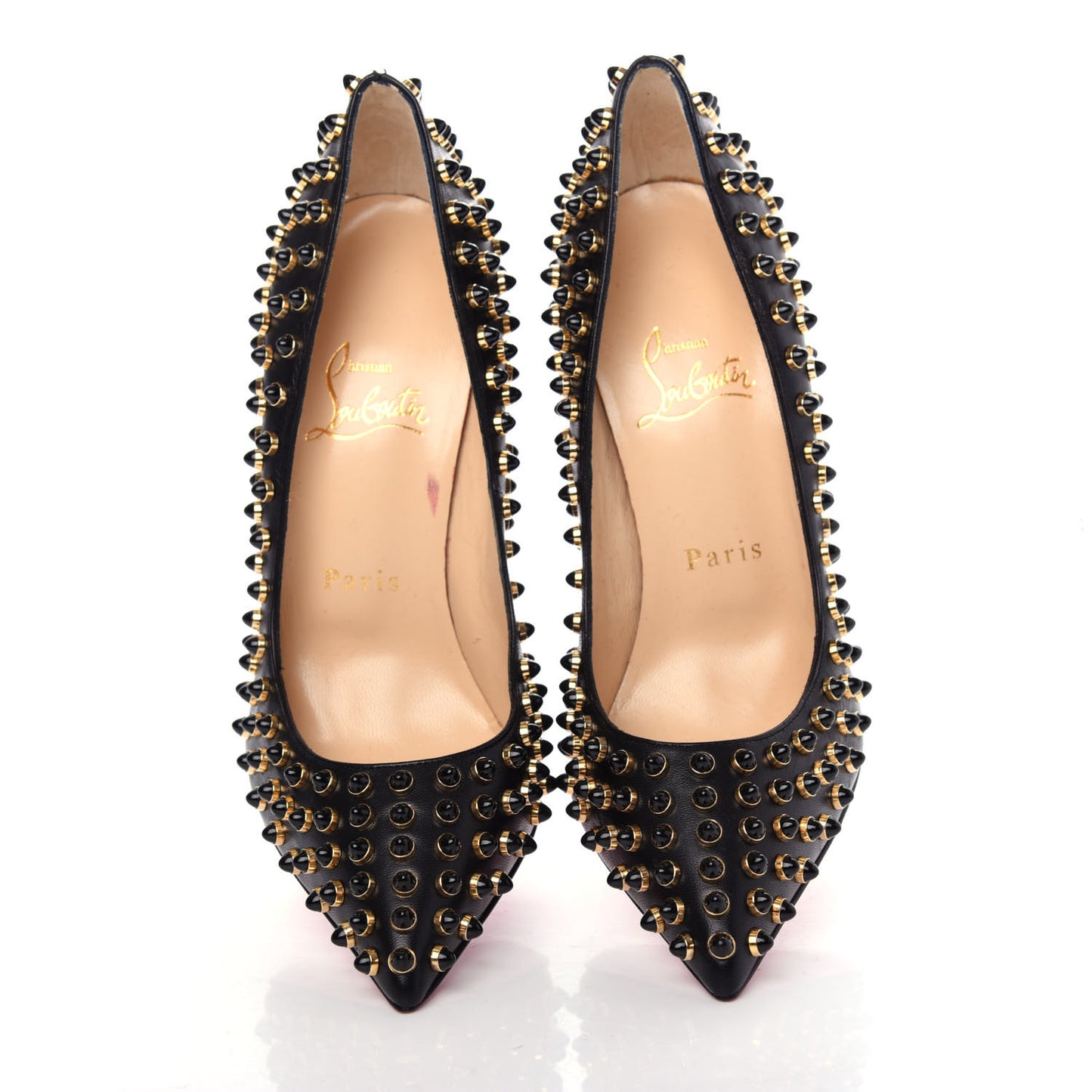 Kid Specchio Follies Cabo 120 Pumps 36.5 Black Gold