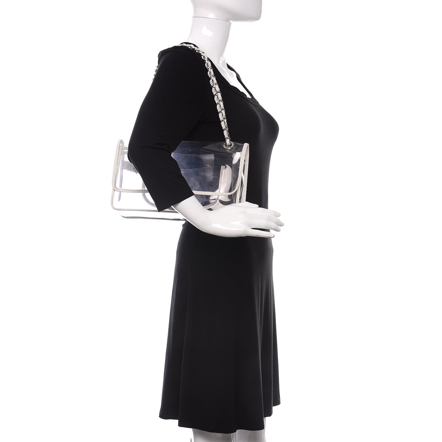 Chanel Vinyl Large Naked Flap White 2 of 10