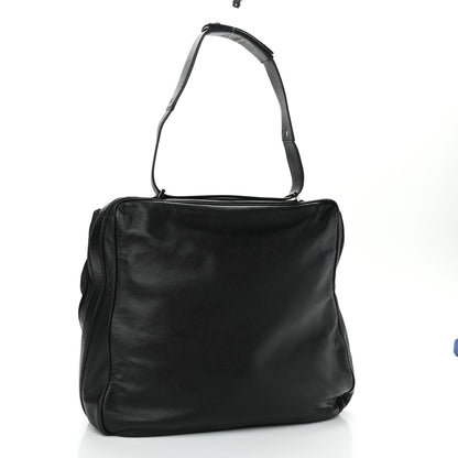 Salvatore Ferragamo Hammered Calfskin Satchel Black 3 of 10