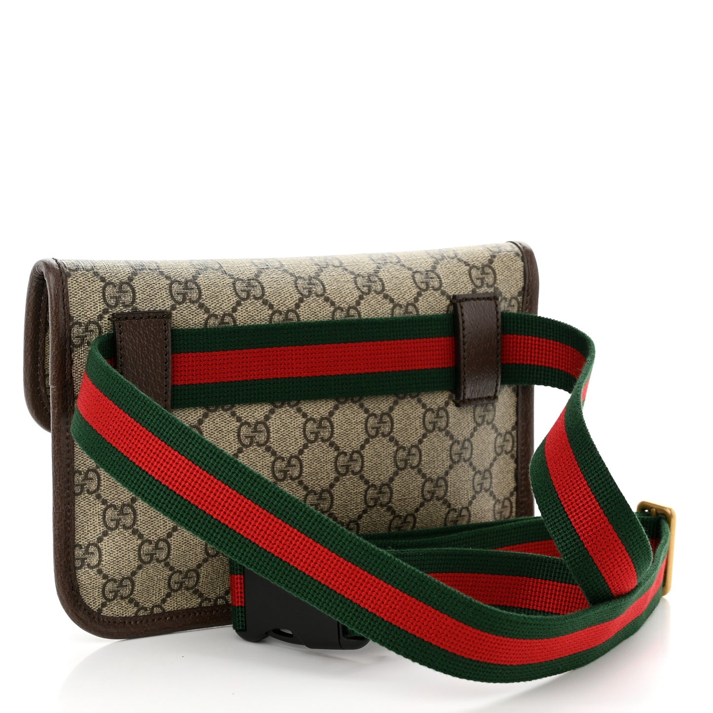 GG Supreme Monogram Neo Vintage Web Belt Bag Brown