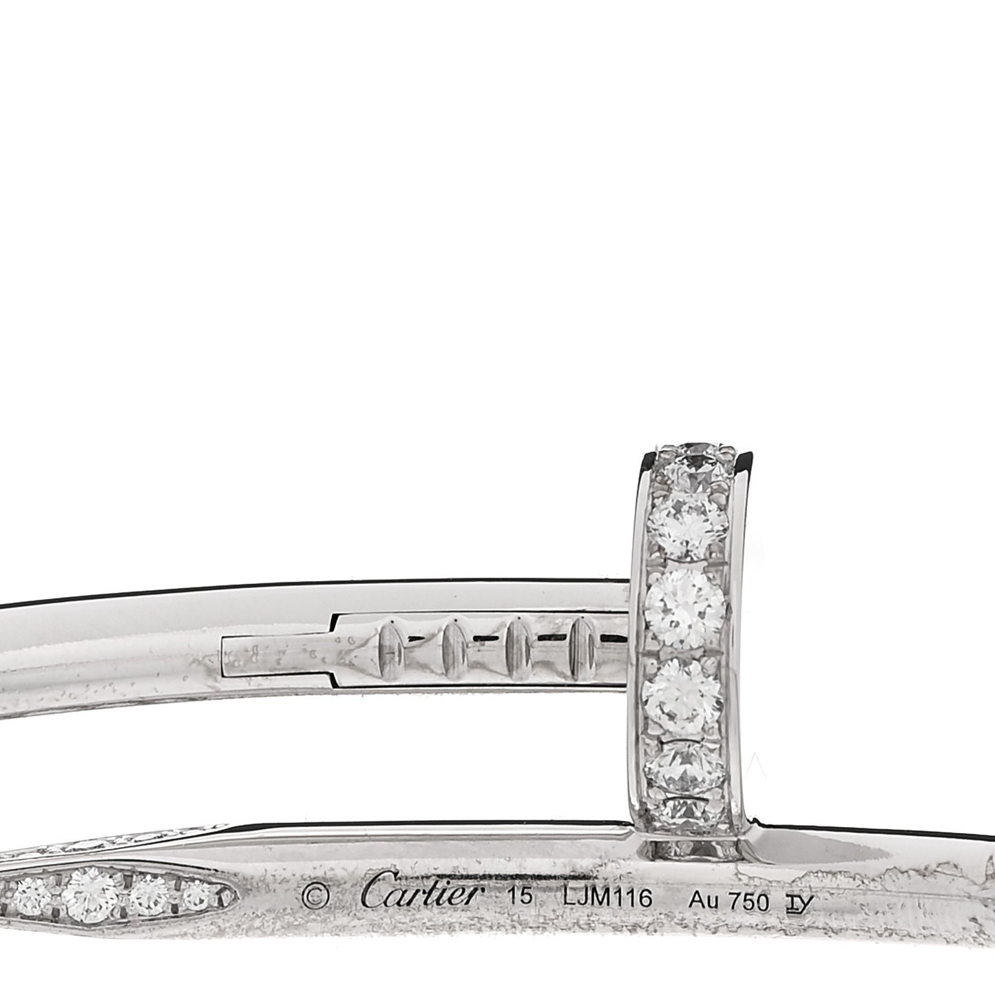18K White Gold Diamond Juste Un Clou Bracelet 15