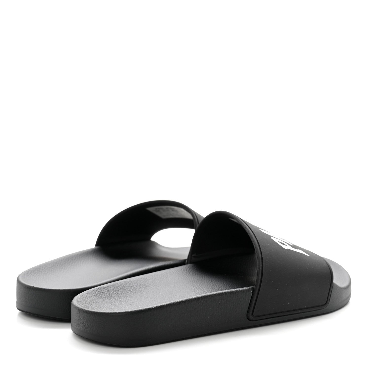 Balenciaga Rubber Paris Logo Womens Slide Sandals 37 Black 4 of 9