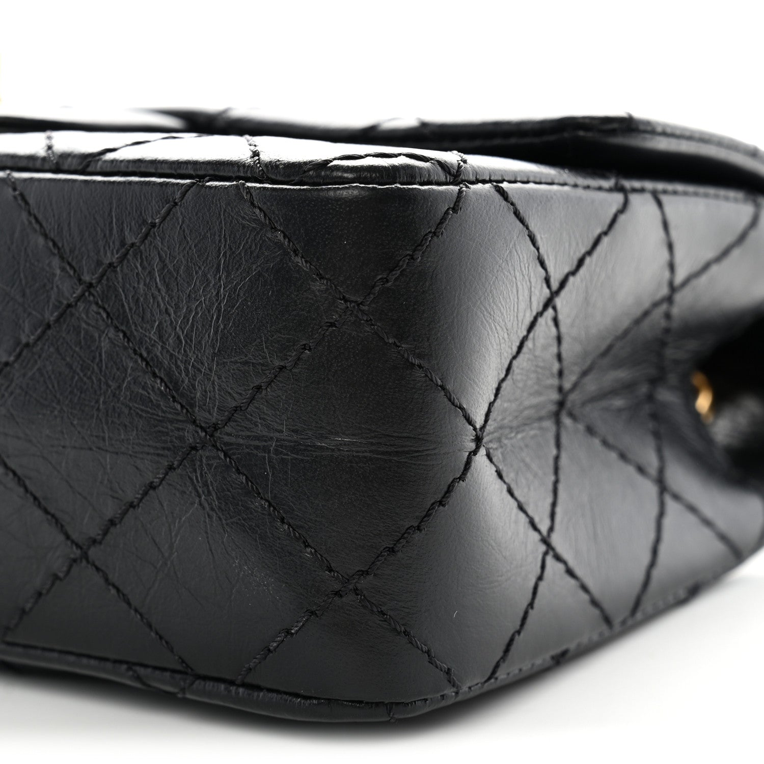Chanel Aged Calfskin Quilted 2.55 Reissue Mini Flap Black 10 of 11