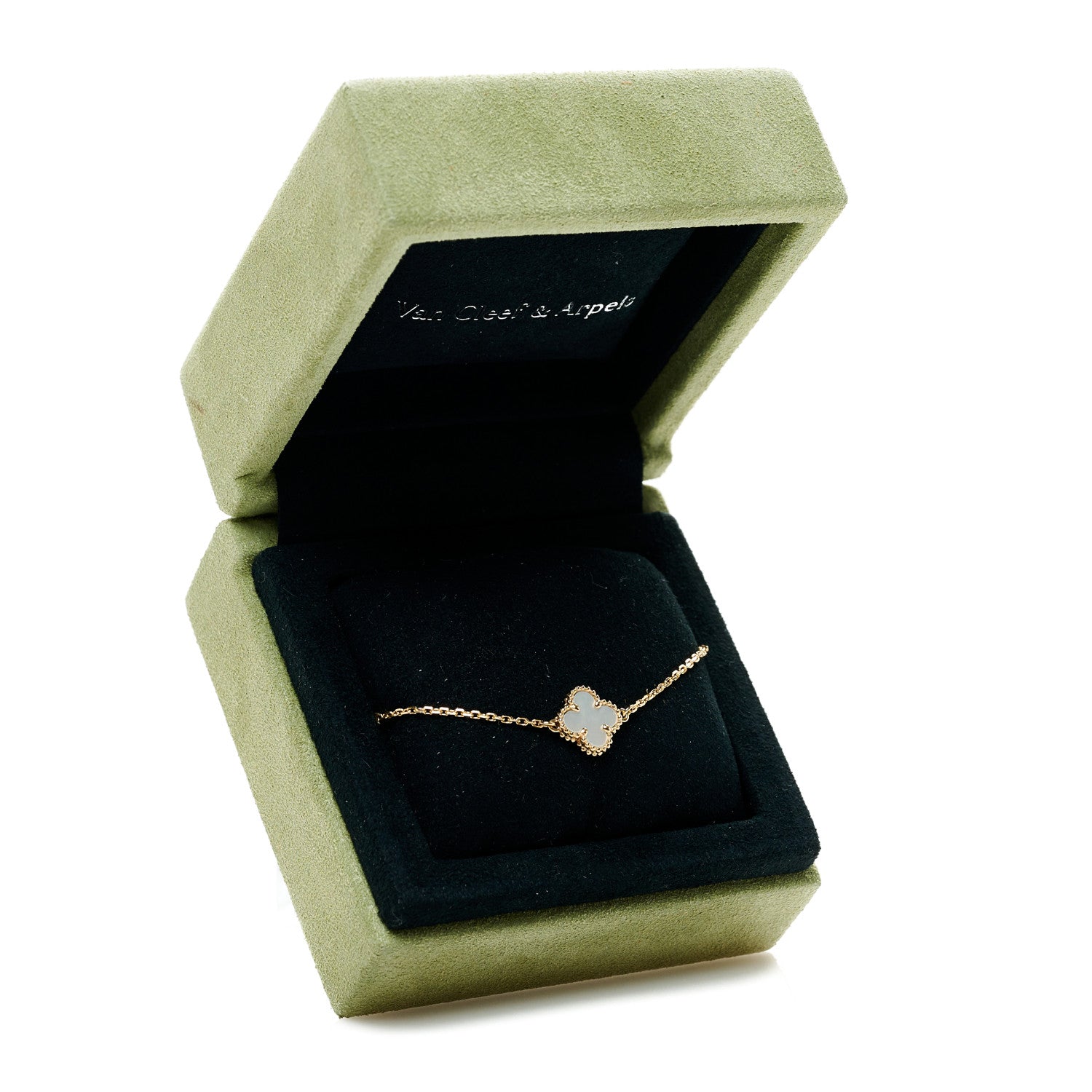 Van Cleef & Arpels 18K Yellow Gold Mother of Pearl Sweet Alhambra Bracelet 5 of 5
