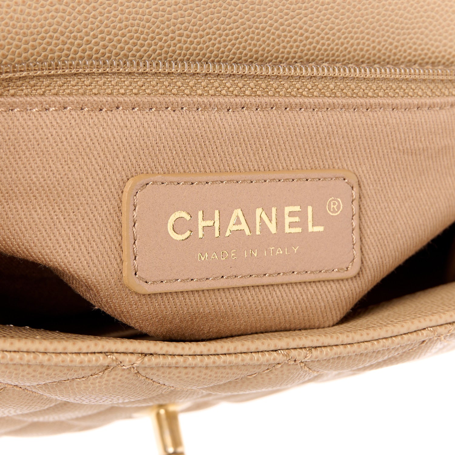 Chanel Caviar Lizard Embossed Quilted Small Coco Handle Flap Beige 6 of 12