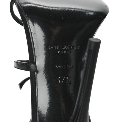 Saint Laurent Calfskin Cassandra 110 Sandals 37.5 Black 6 of 9