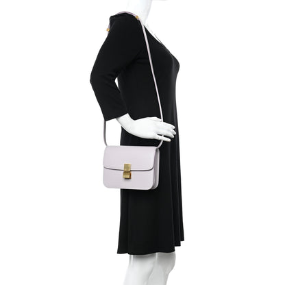 Celine Liege Calfskin Teen Classic Box Flap Bag Lavender Grey 2 of 11