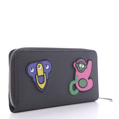 Louis Vuitton Epi LV Stories Zippy Wallet Black 3 of 9