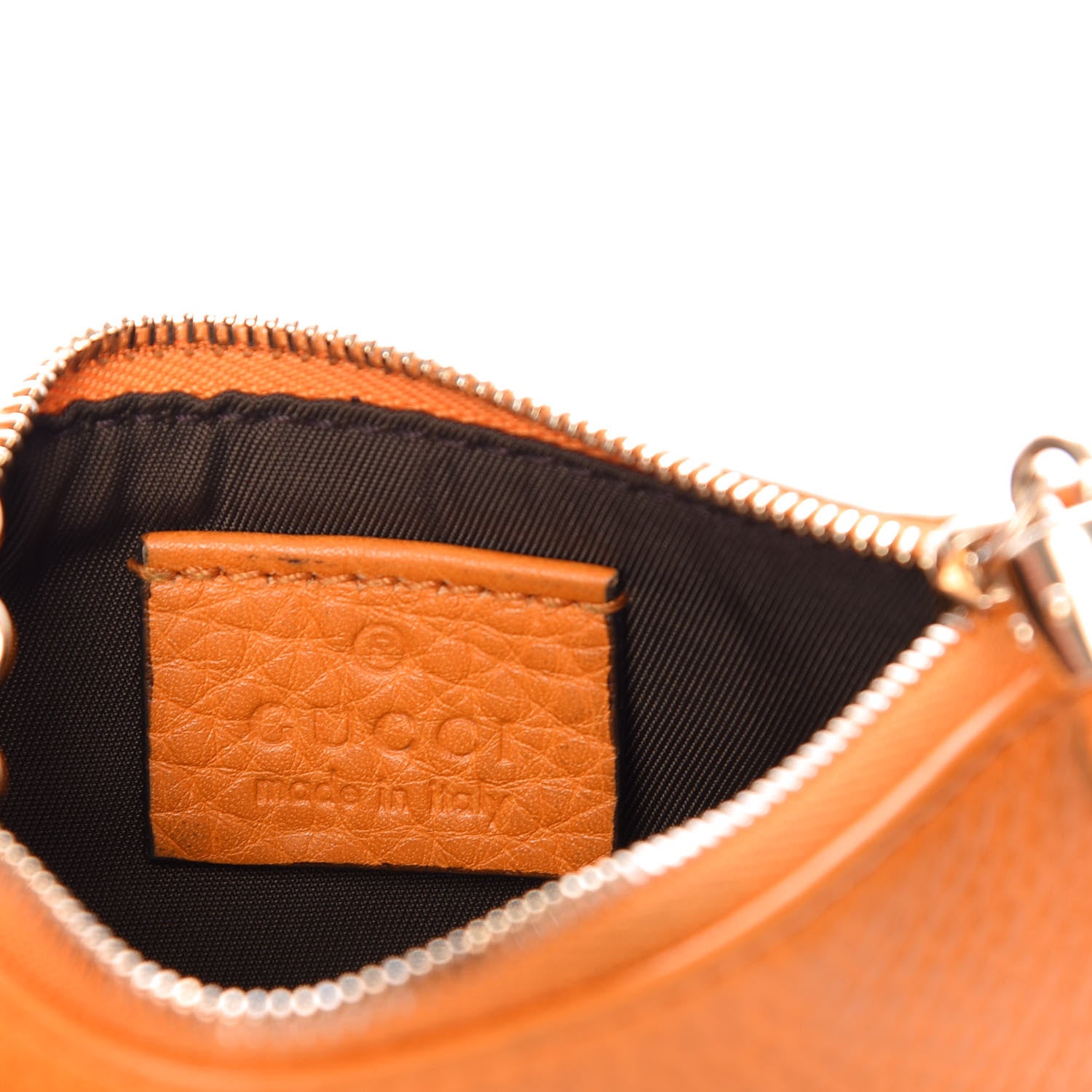 Gucci Pebbled Calfskin Soho Key Case Curcuma 6 of 8