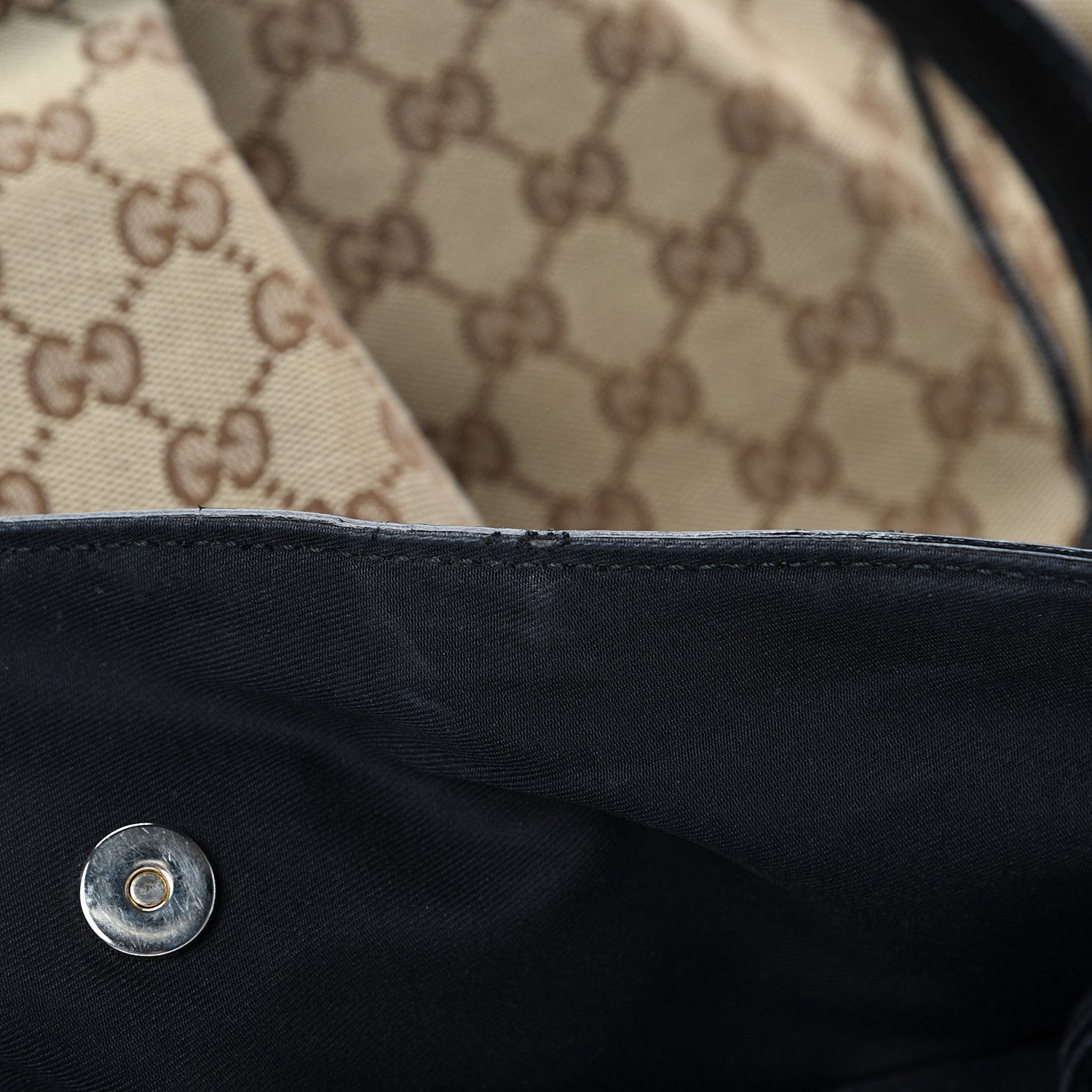 Gucci Monogram Large Full Moon Tote Black 13 of 14