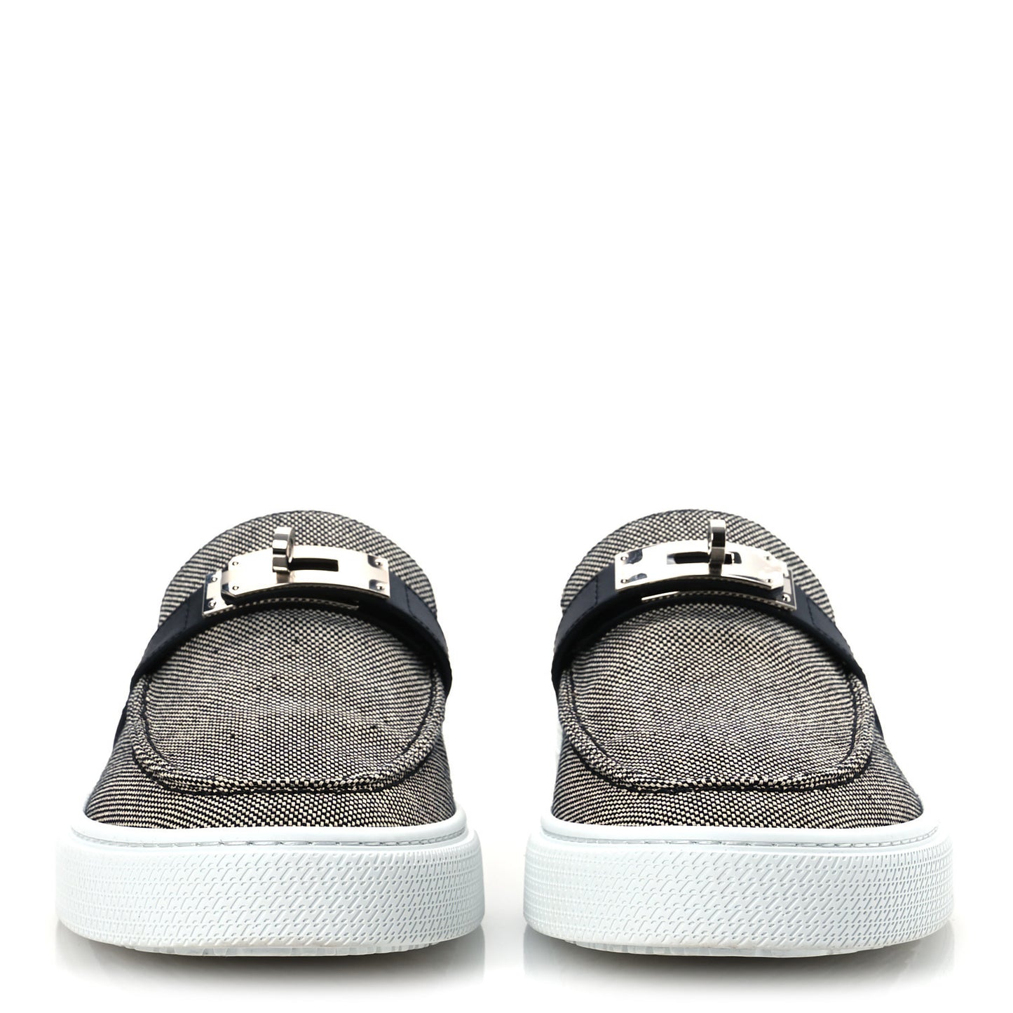 Toile De Coton Calfskin Game Slip On Sneakers 42.5 Prunoir Black