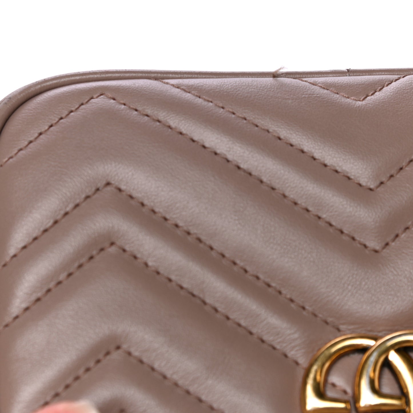 Calfskin Matelasse Mini GG Marmont Chain Shoulder Bag Porcelain Rose