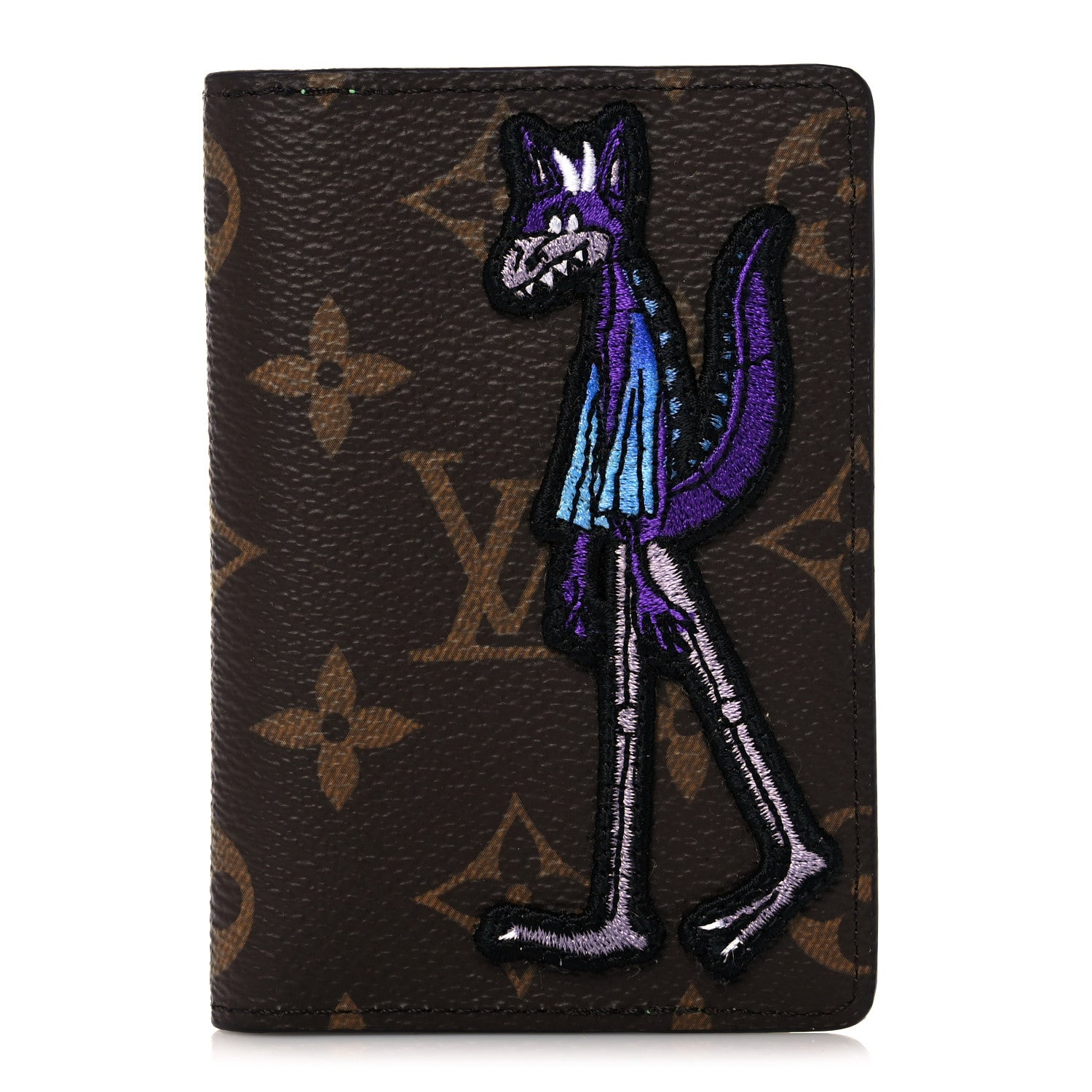 Louis Vuitton Monogram Embroidered Cartoon LV Friends Pocket Organizer 1 of 7