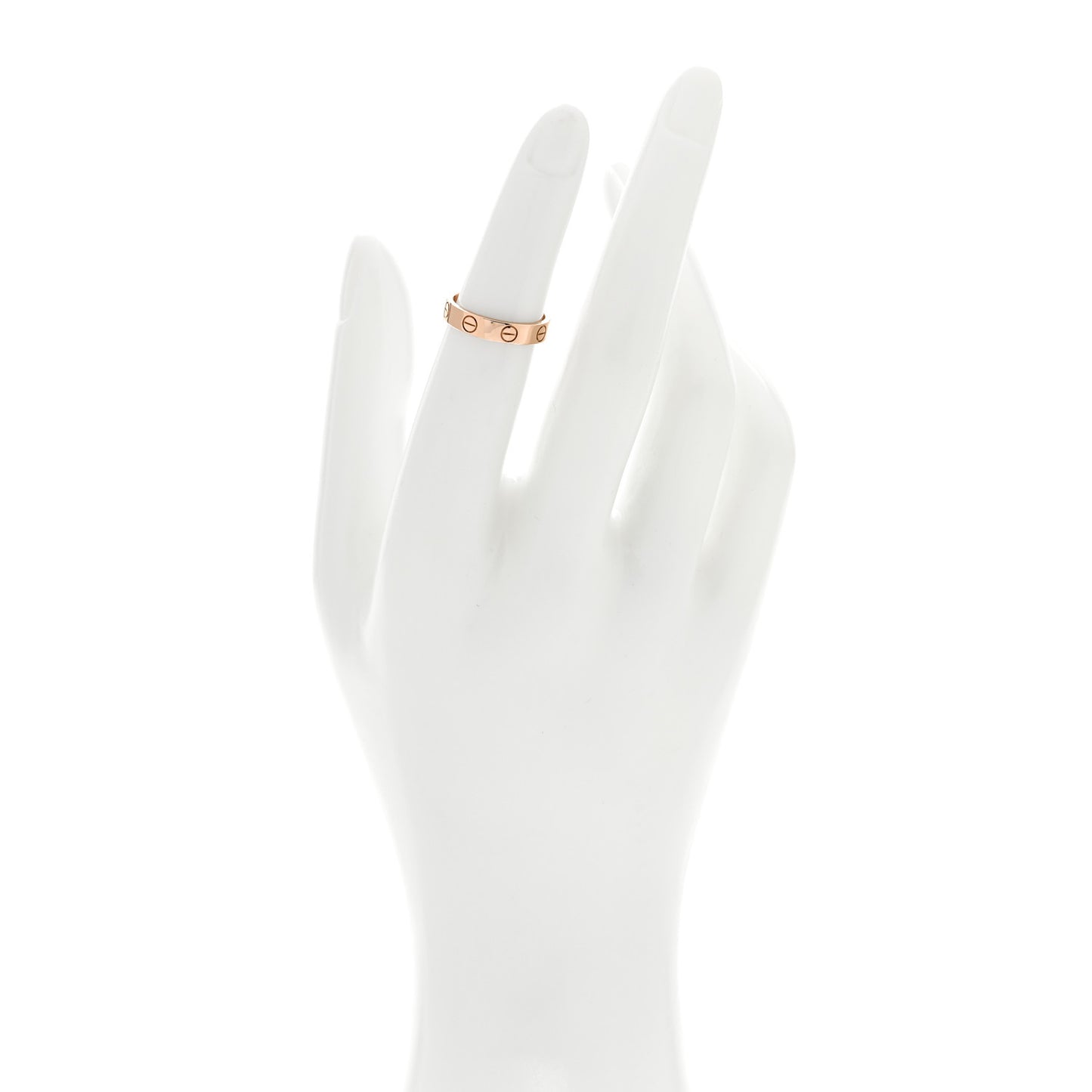 18K Pink Gold 3.5mm LOVE Wedding Band Ring 48 4.5