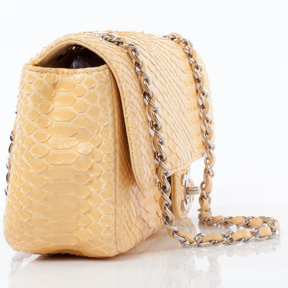 Chanel Python Medium Flap Yellow 3 of 10