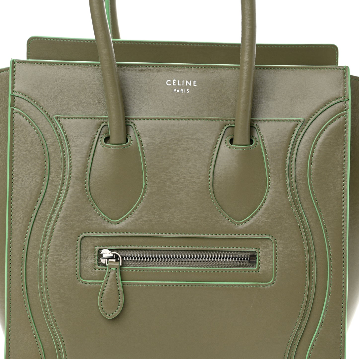 Satin Calfskin Micro Debossed Luggage Light Khaki