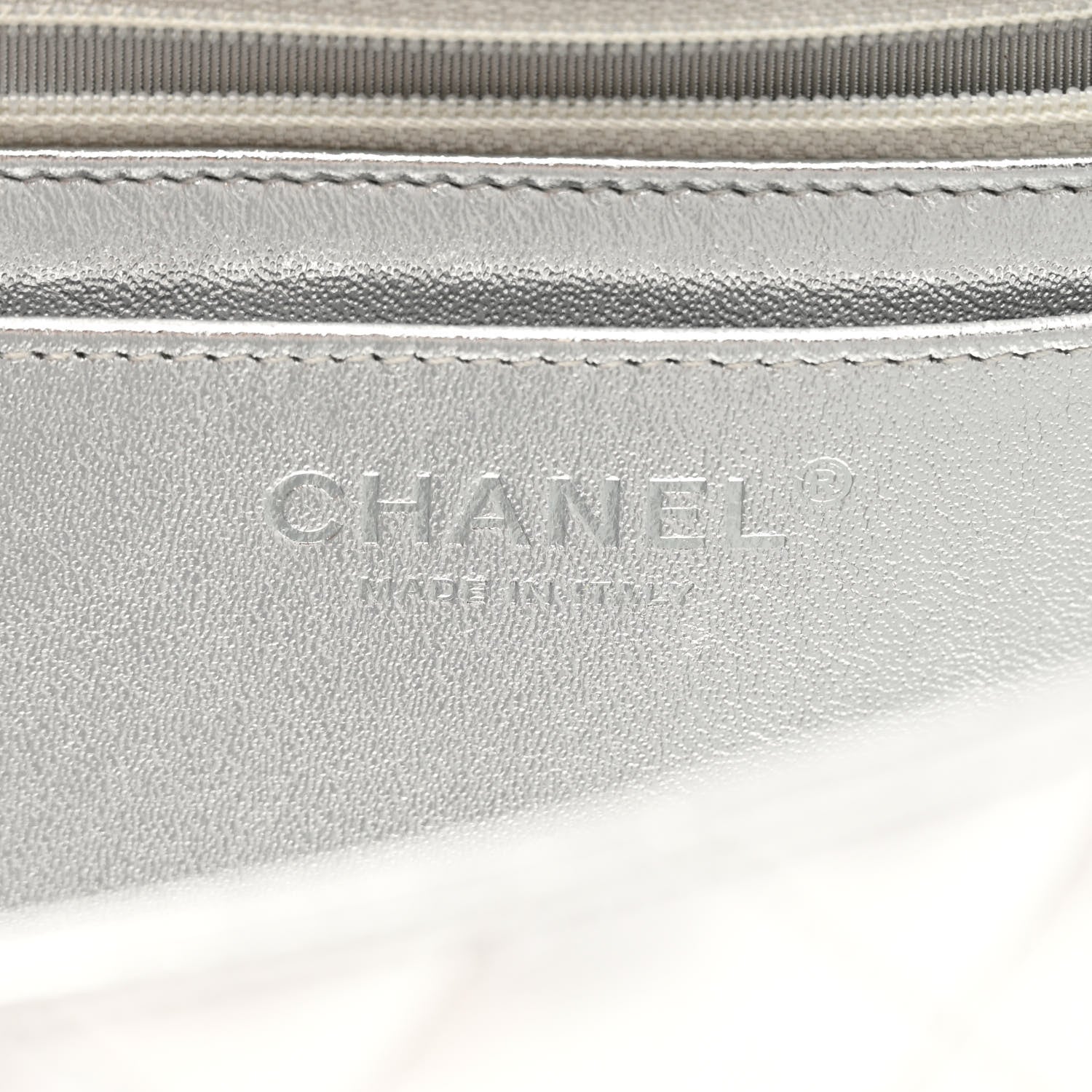 Chanel Metallic Lambskin Quilted Jumbo Single Flap Silver 6 of 10