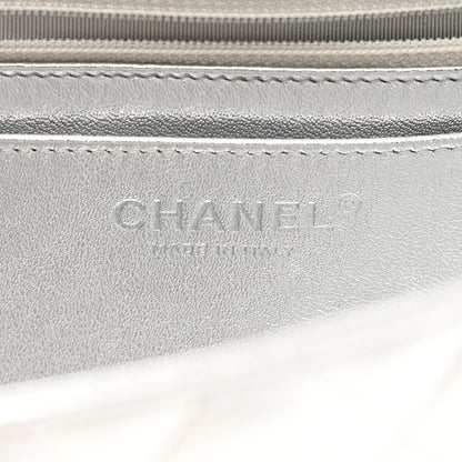 Chanel Metallic Lambskin Quilted Jumbo Single Flap Silver 6 of 10