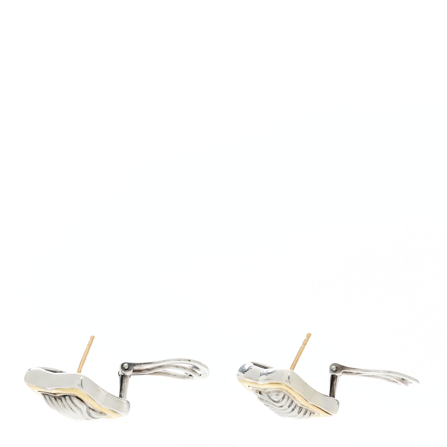 Sterling Silver 18K Yellow Gold Quatrefoil Earrings