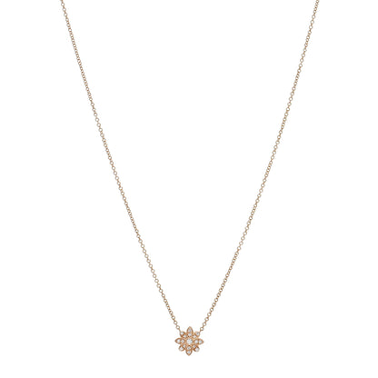 Tiffany 18K Rose Gold Diamond Enchant Flower Pendant Necklace 1 of 5