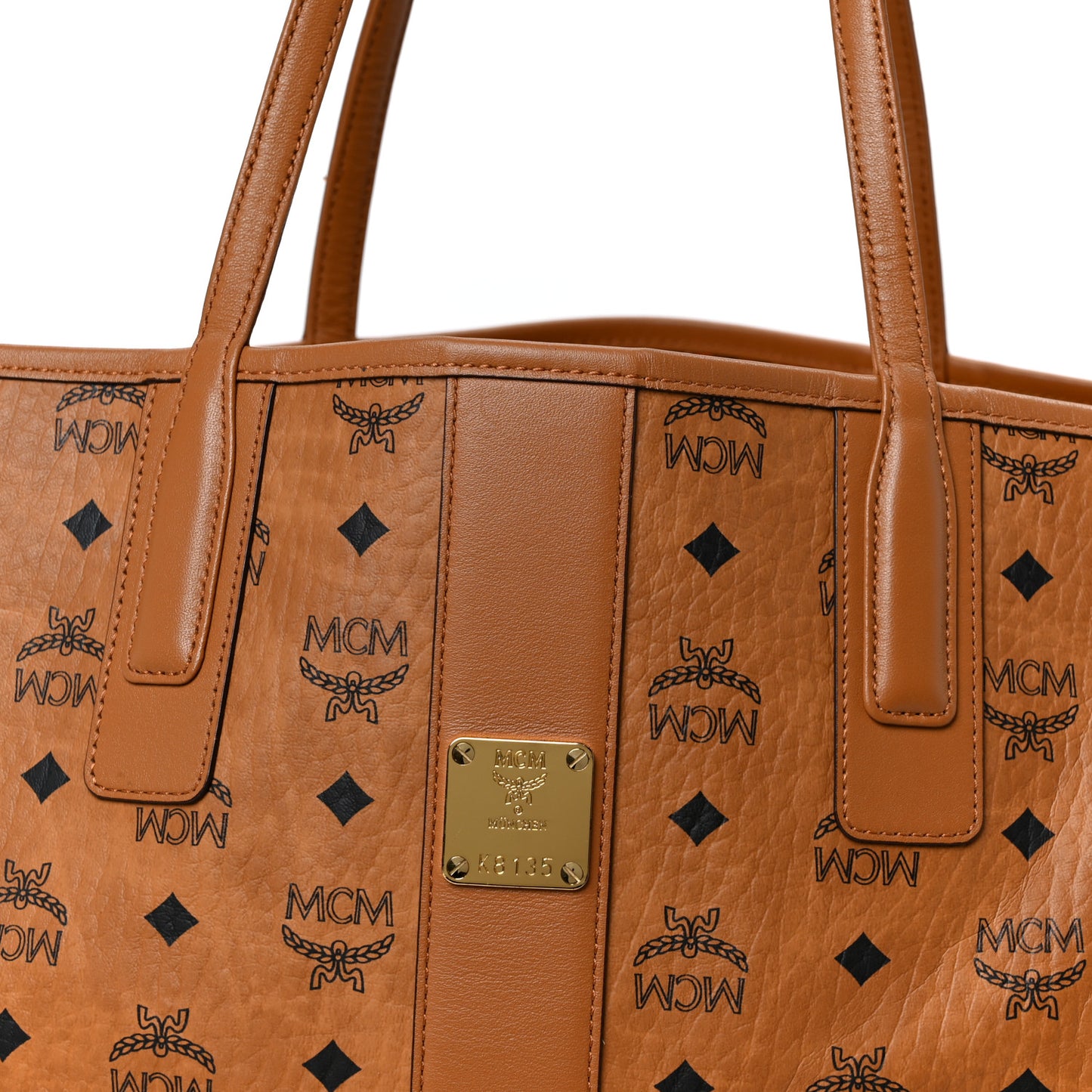 Visetos Large Liz Reversible Shopper Tote Cognac