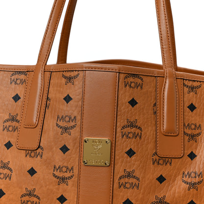 MCM Visetos Large Liz Reversible Shopper Tote Cognac 11 of 17