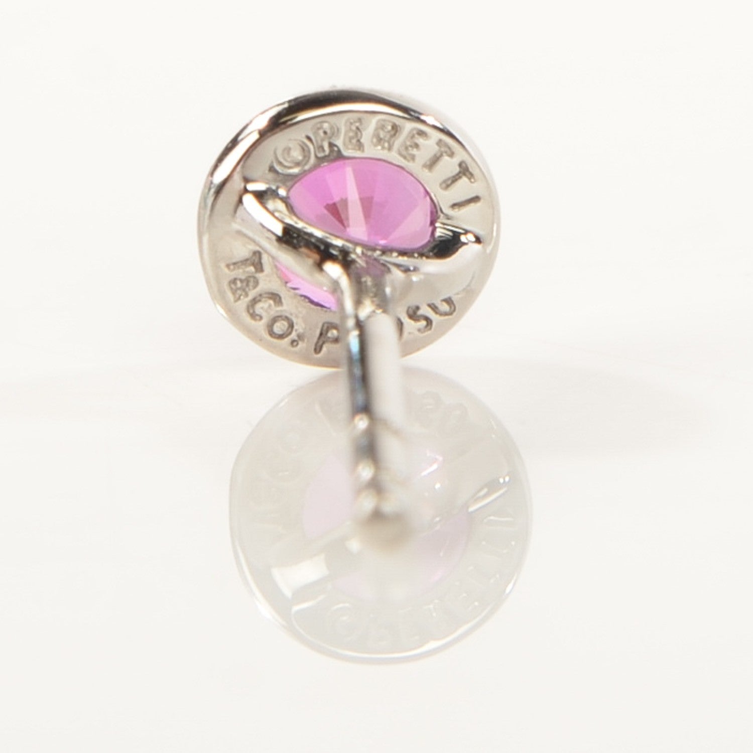 Tiffany Platinum Pink Sapphire Color By The Yard Earrings 6 of 6
