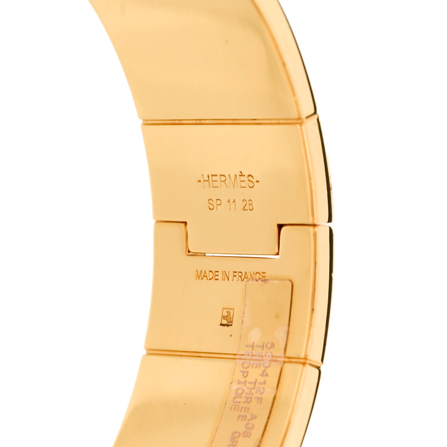 Hermes Enamel Printed The Three Graces Print Wide Hinged Bracelet L Tropique 4 of 4