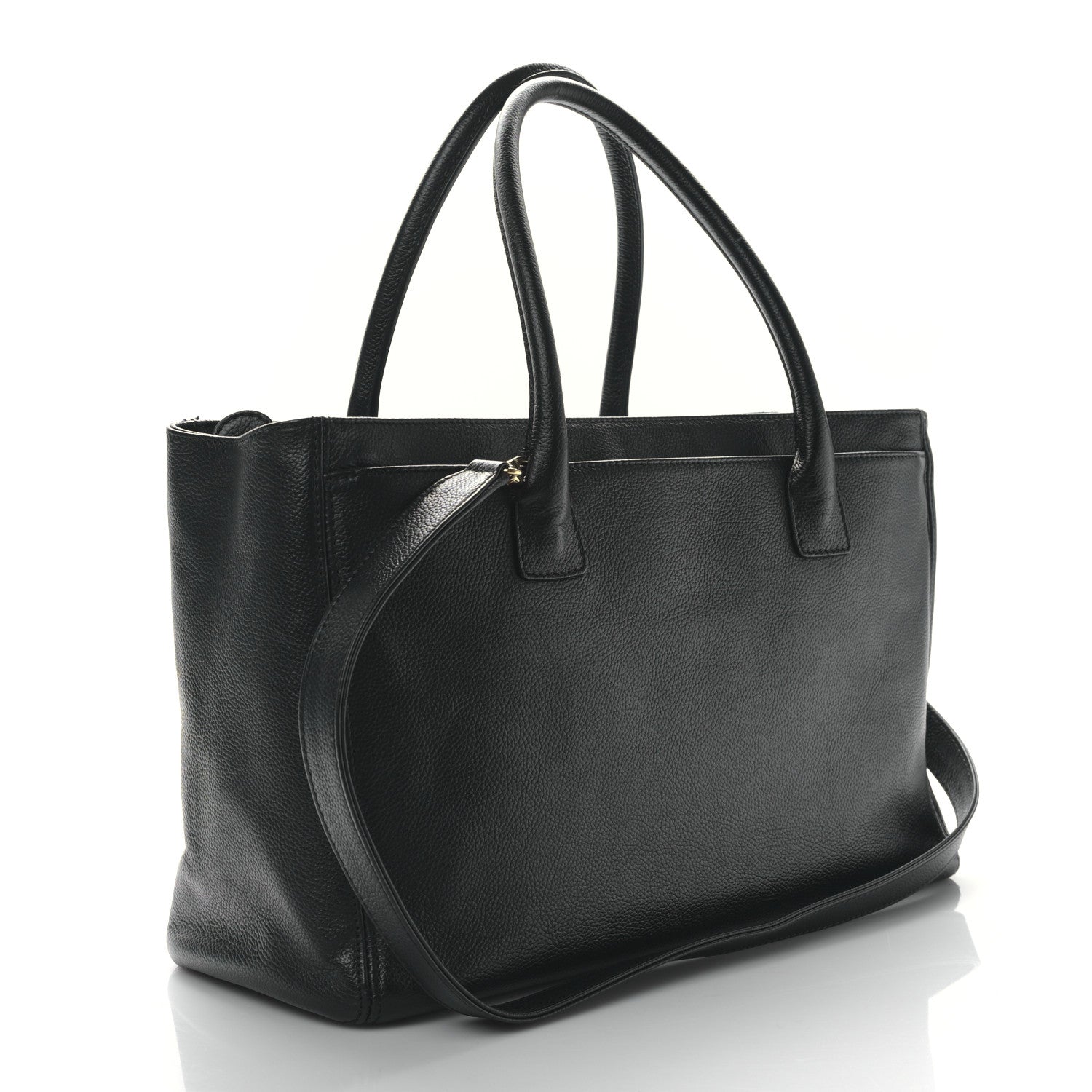 Chanel Calfskin Cerf Executive Shopper Tote Black 4 of 11