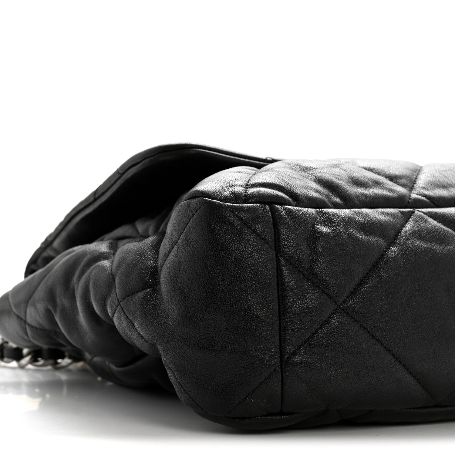 Chanel Goatskin Quilted Maxi Chanel 19 Flap Black 9 of 12