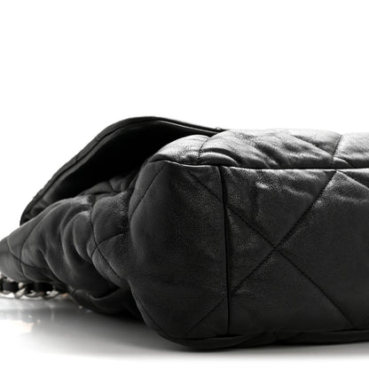Chanel Goatskin Quilted Maxi Chanel 19 Flap Black 9 of 12