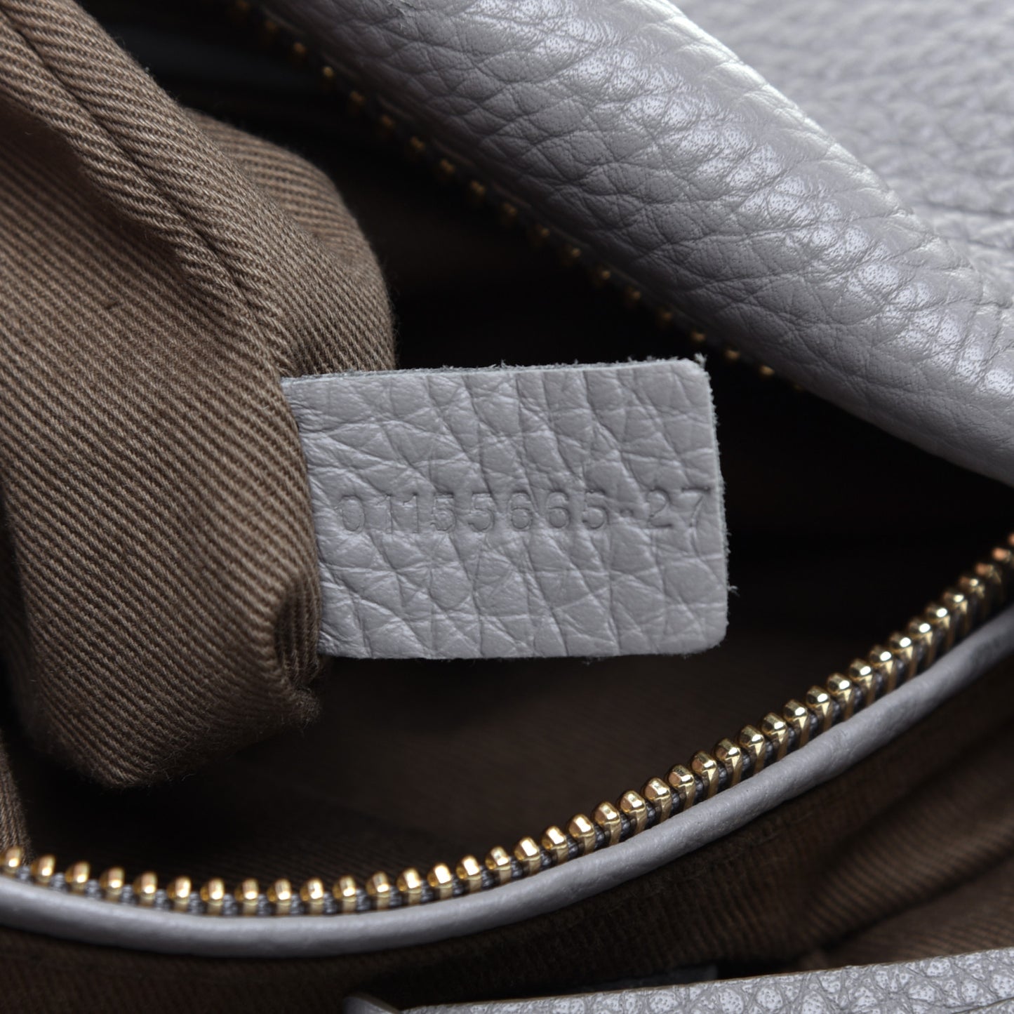 Calfskin Large Marcie Satchel Cashmere Grey