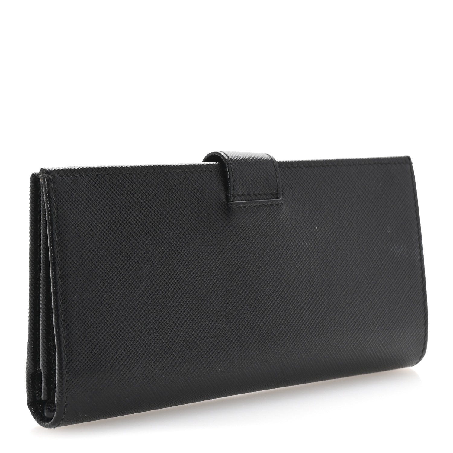 Prada Saffiano Metal Large Wallet Black 3 of 6
