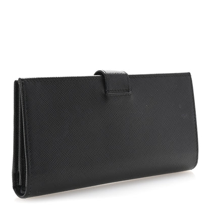 Prada Saffiano Metal Large Wallet Black 3 of 6